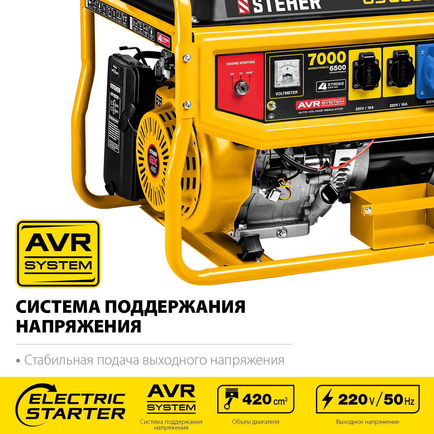 Генератор бензиновый GS-8000Е